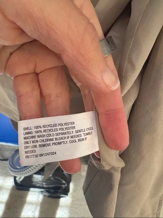 a new day Tan Double-Breasted Short Trench Coat with Belt - Picture 3 of 4